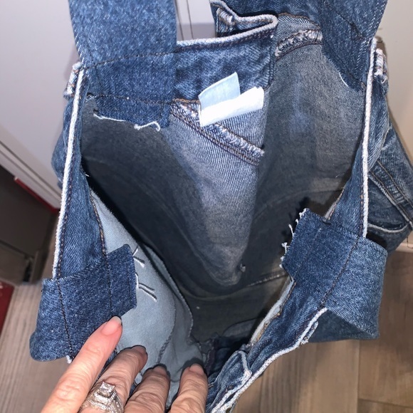 Handmade Rockies Jean Bag tote Tush Sac weekender Rocky Mountain western - Picture 3 of 5